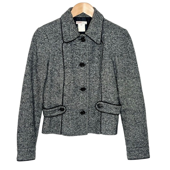 Michael Kors Jackets & Blazers - KORS Michael Kors Wool Tweed Blazer Black And White Women’s Size 2
